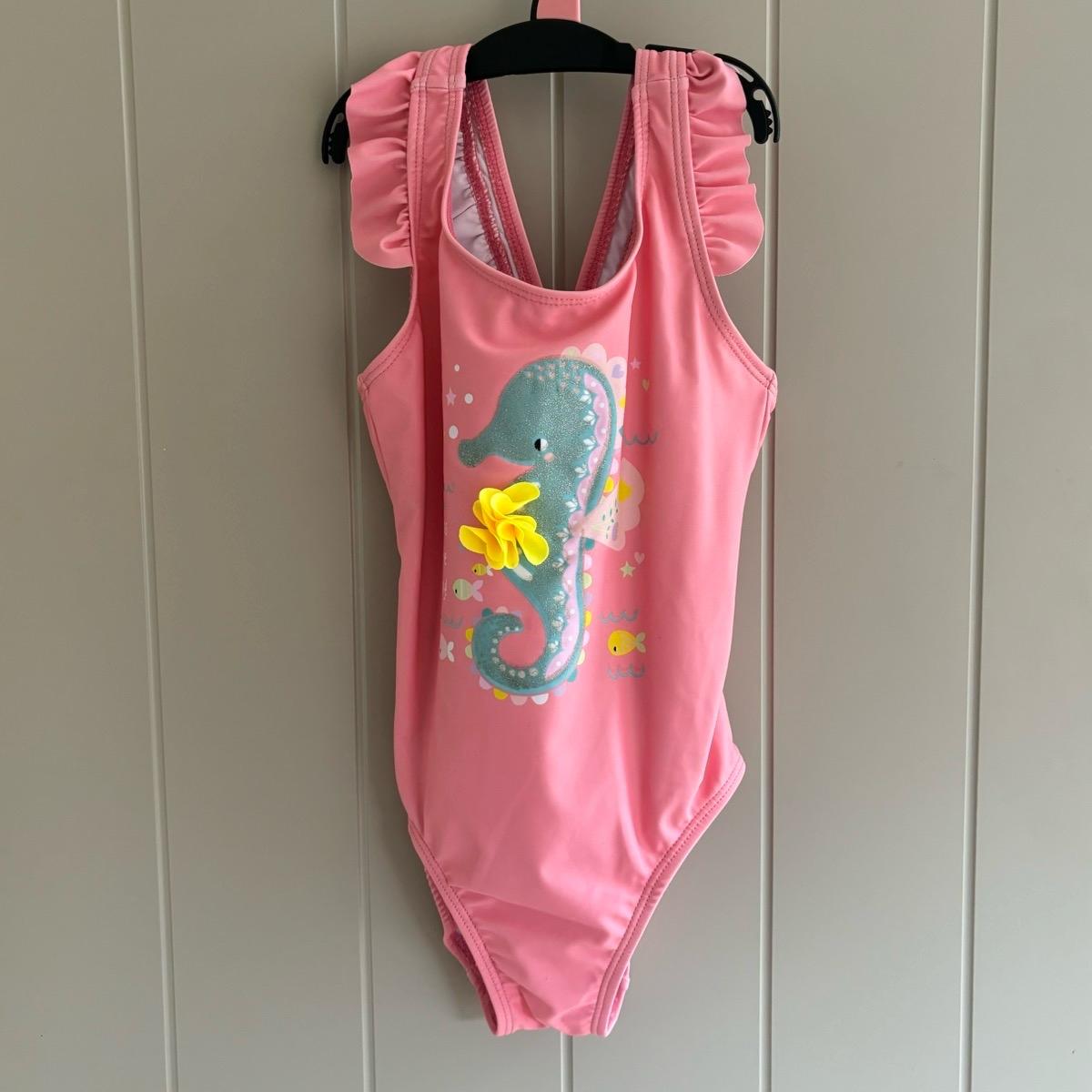 Girls Swimsuit Seahorse Swimming Costume Swimwear Toddler