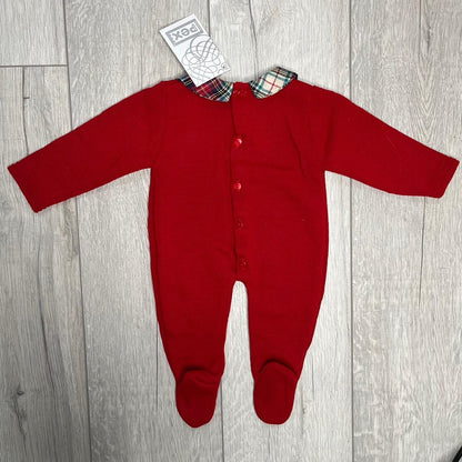 Baby Boys Sleepsuit Babygrow Knitted Red Knit Outfit