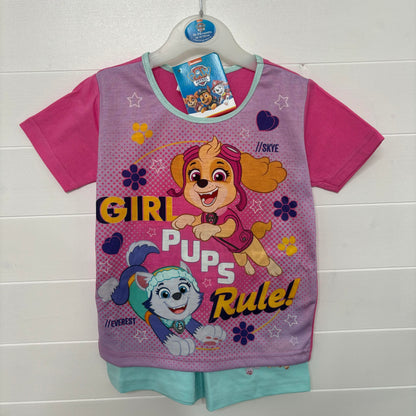 Paw Patrol Girls Pyjamas Pjs Nightwear Character Kids