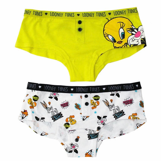 Girls Knickers Tweety Pie Underwear Briefs 2 Pack Multipack