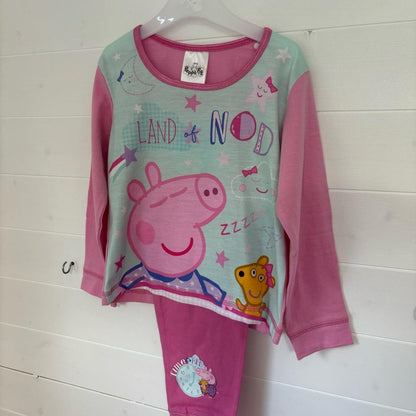 Peppa Pig Land Of Nod Girls Pyjamas Character Pjs Pink