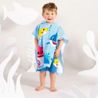 Baby Shark Hooded Towel Poncho Boys Girls Kids Beach Bath Wrap