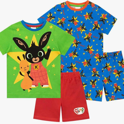 Bing Bunny And Flop Boys Pyjamas Short Pjs Nightwear 2 PACK