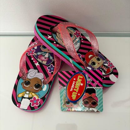 Girls Flip Flops Lol Surprise Dolls Light Up Sandals Flashing