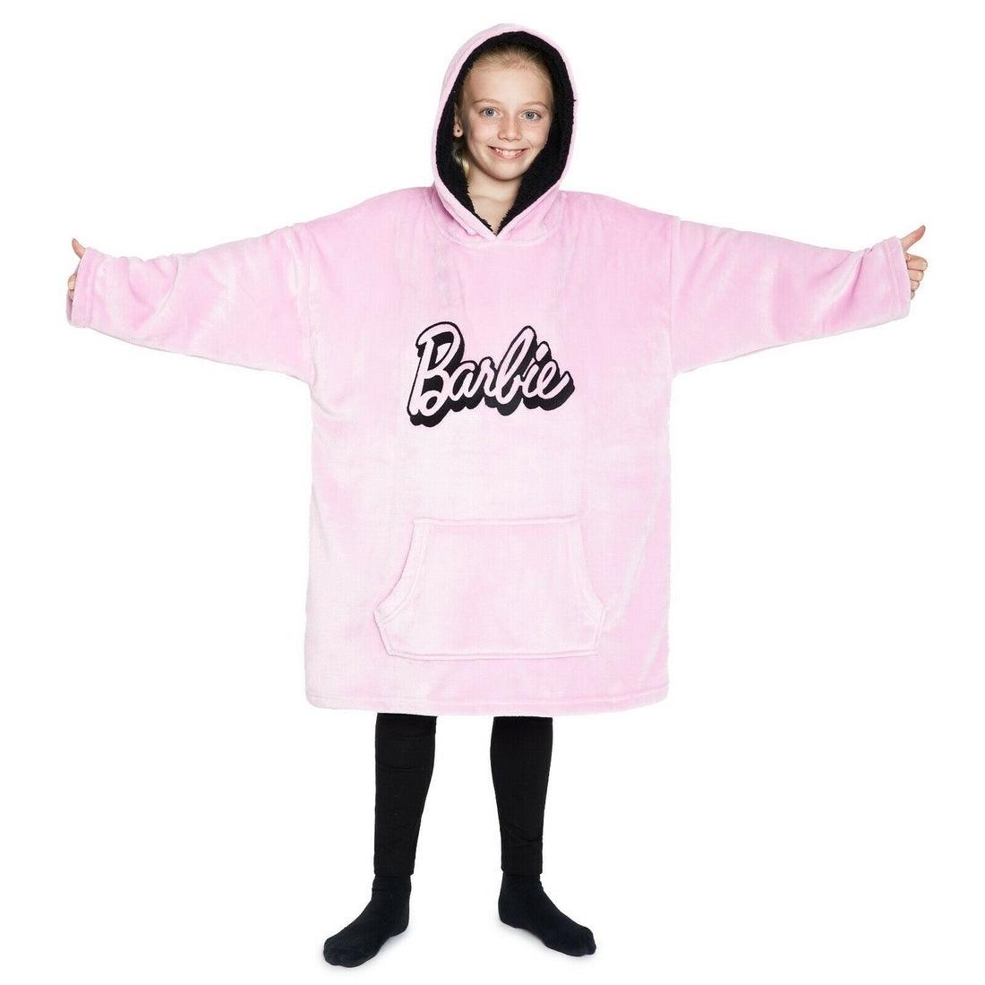 Barbie Doll Hoodie Blanket Oversized Girls Pink