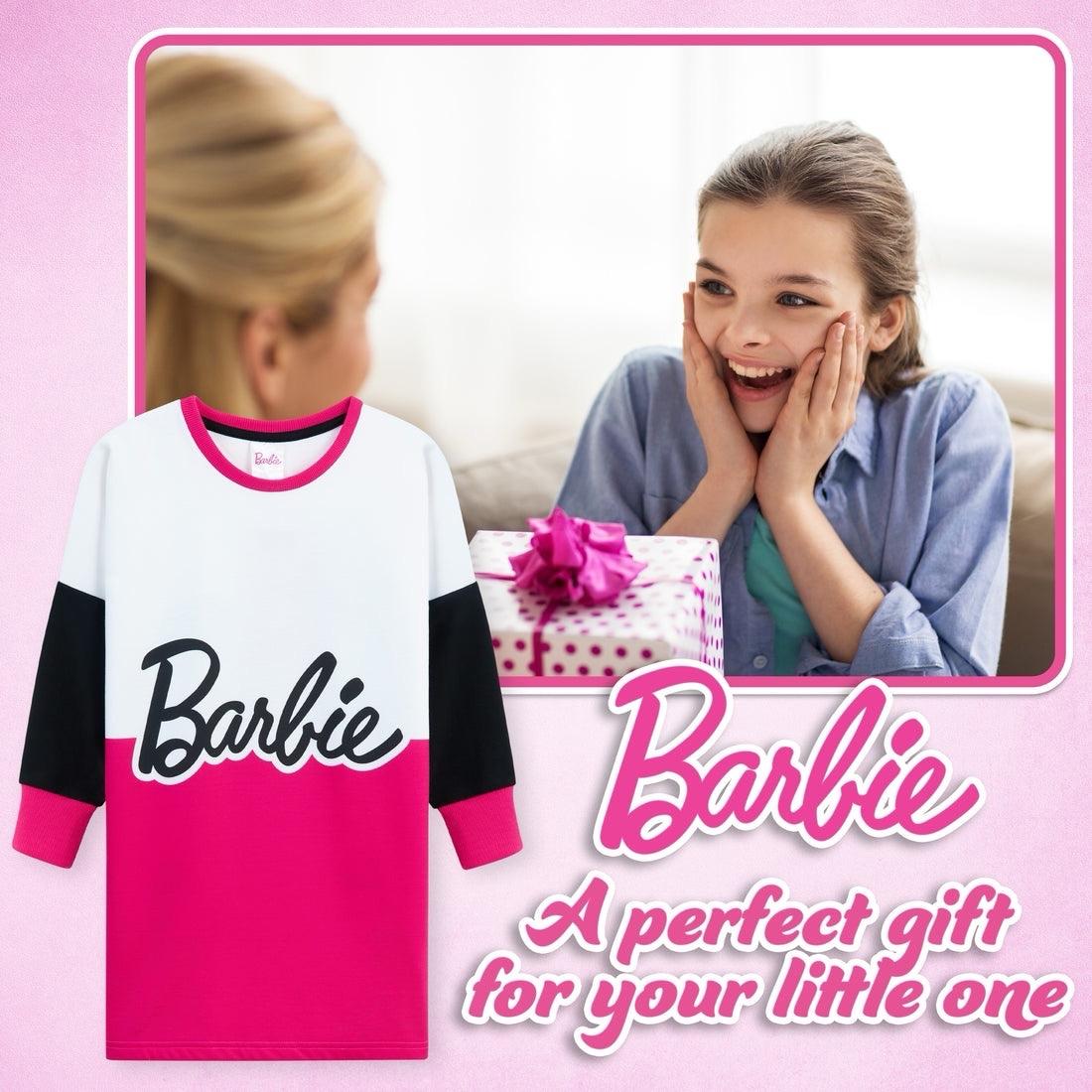 Barbie Girls Jumper Dress Oversized Kids Childrens Outfit