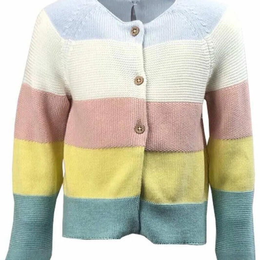 Baby Girls Cardigan Rainbow Knit