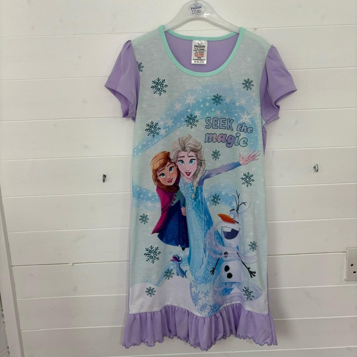 Disney Frozen Girls Nighty Nightdress Nightie Elsa Anna Olaf