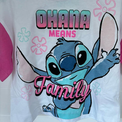 Disney Lilo And Stitch Girls Pyjamas Ohana Means Family Pjs