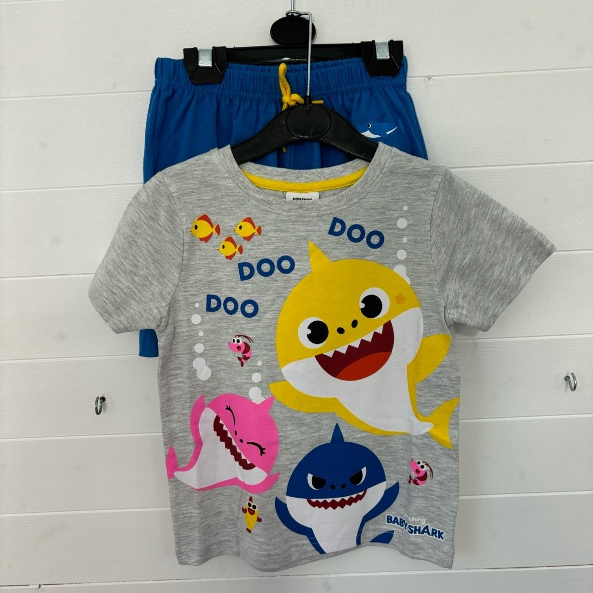 Baby Shark Boys Pyjamas Pjs Nightwear Short Sleeve Sleepwear