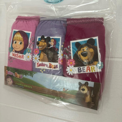 Masha And The Bear Girls Knickers Briefs Underwear