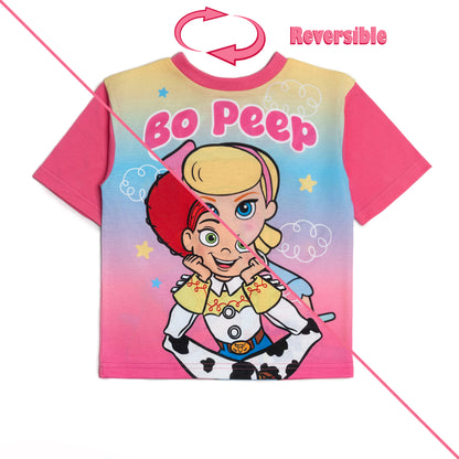Disney REVERSIBLE Girls Toy Story Jessie Bo Peep Pyjamas Pjs Nightwear