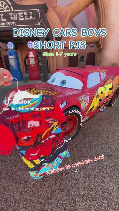 Disney Boys Cars Short Pyjamas Mater Lightning Mcqueen Kids Nightwear Baby Age 12 Months - 7 Years